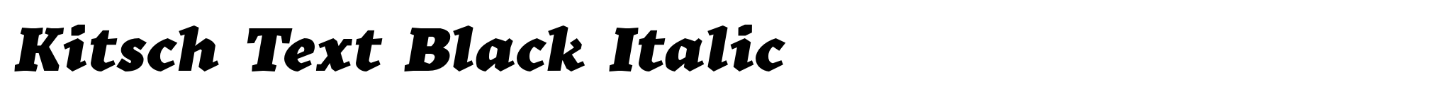 Kitsch Text Black Italic image